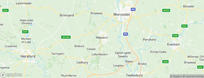 Great Malvern, United Kingdom Map