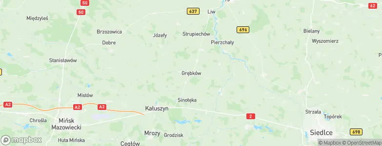 Grębków, Poland Map