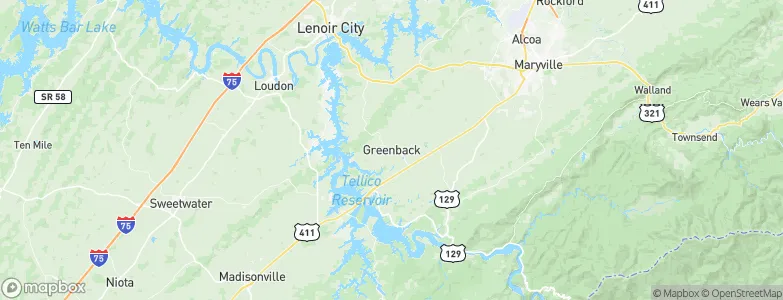 Greenback, United States Map