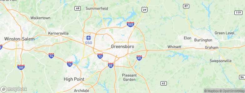 Greensboro, United States Map