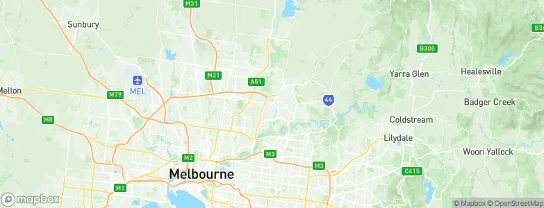 Greensborough, Australia Map