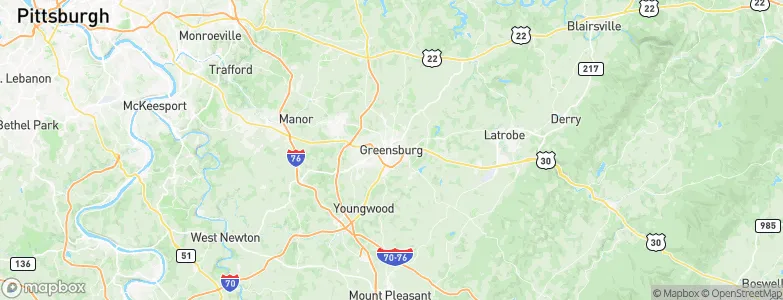 Greensburg, United States Map