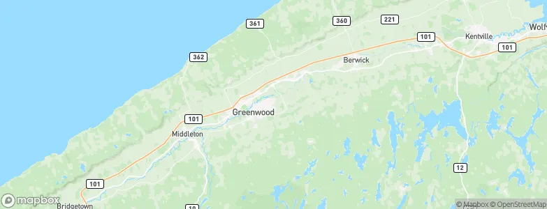 Greenwood, Canada Map