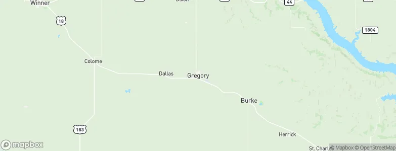 Gregory, United States Map