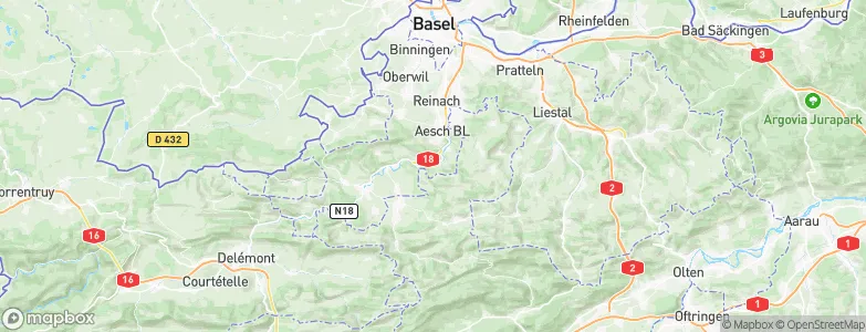 Grellingen, Switzerland Map