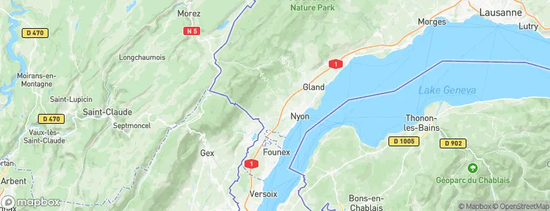 Grens, Switzerland Map
