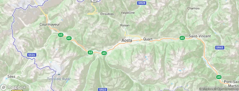 Gressan, Italy Map