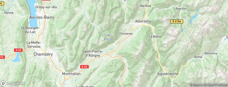 Grésy-sur-Isère, France Map