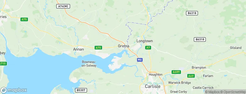 Gretna, United Kingdom Map