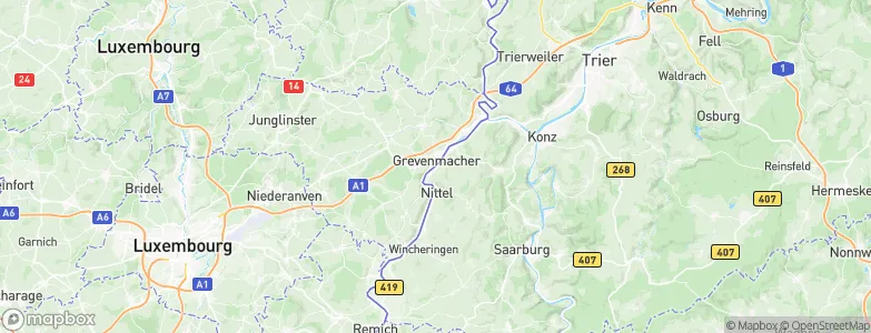 Grevenmacher, Luxembourg Map