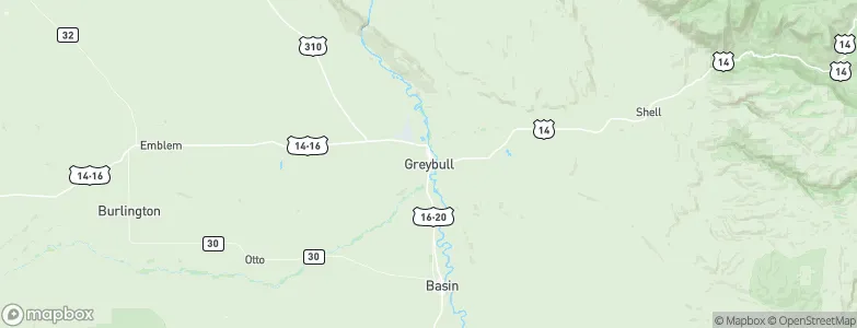 Greybull, United States Map