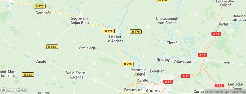 Grez-Neuville, France Map