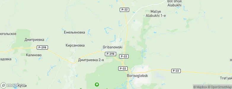 Gribanovskiy, Russia Map