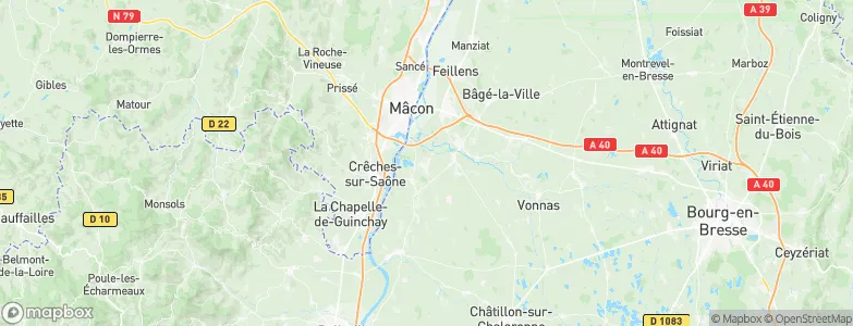 Grièges, France Map