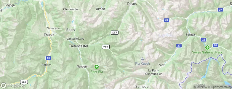 Grisons, Switzerland Map