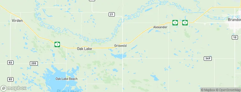 Griswold, Canada Map