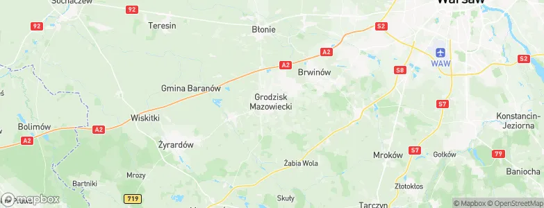 Grodzisk Mazowiecki, Poland Map