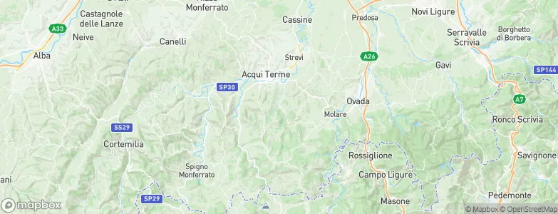 Grognardo, Italy Map