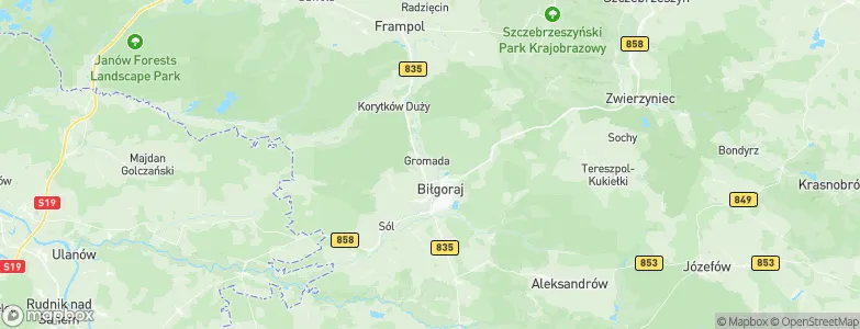 Gromada, Poland Map