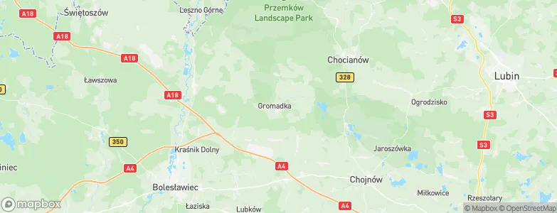 Gromadka, Poland Map