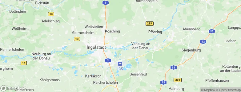 Großmehring, Germany Map