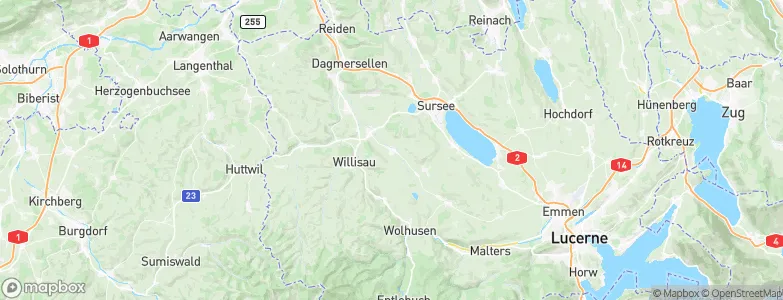 Grosswangen, Switzerland Map