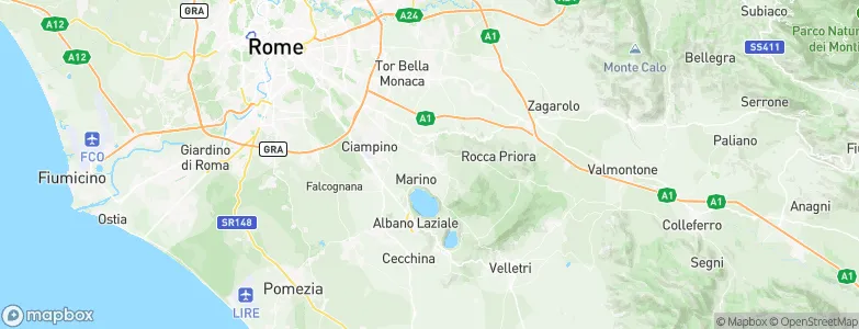 Grottaferrata, Italy Map