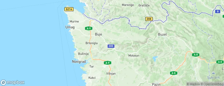 Grožnjan, Croatia Map