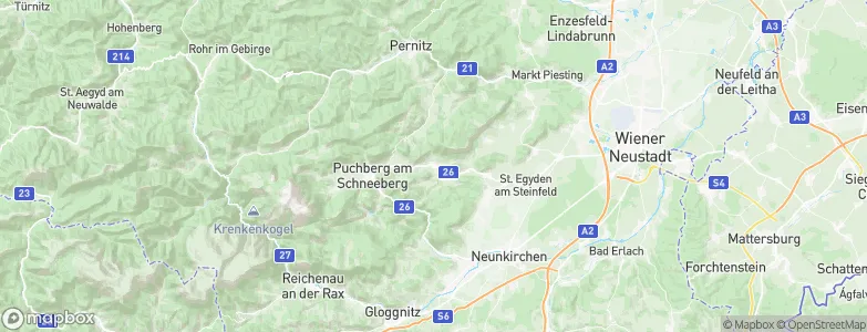 Grünbach am Schneeberg, Austria Map