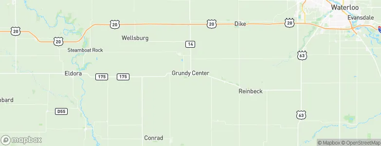 Grundy Center, United States Map
