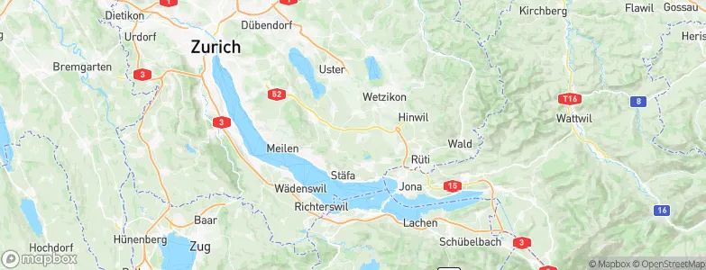 Grüningen, Switzerland Map