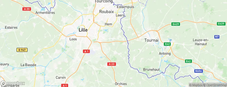 Gruson, France Map