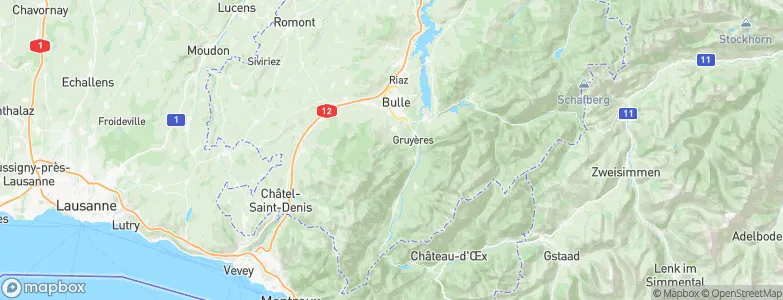 Gruyères, Switzerland Map
