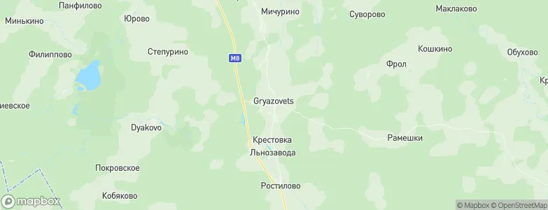 Gryazovets, Russia Map
