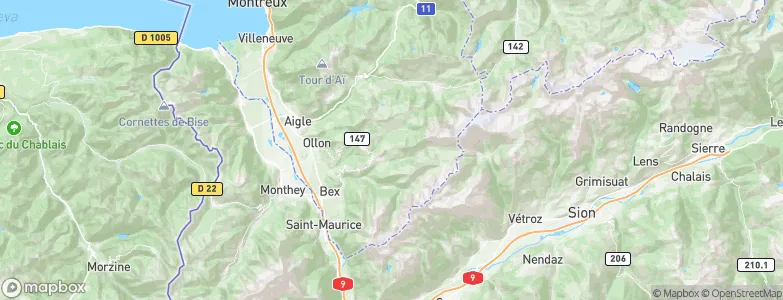 Gryon, Switzerland Map