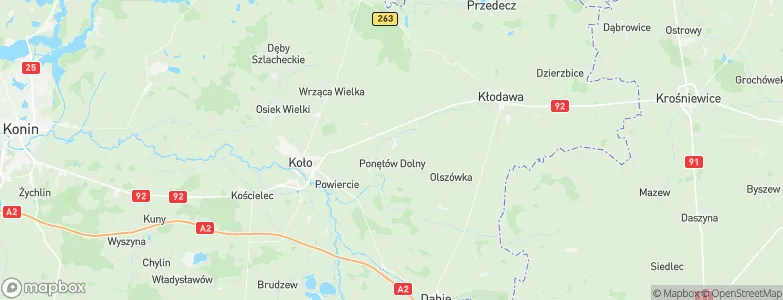 Grzegorzew, Poland Map