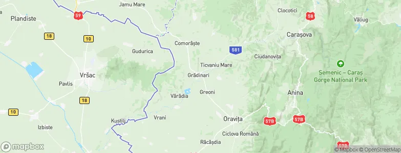 Grădinari, Romania Map