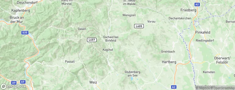 Gschaid bei Birkfeld, Austria Map