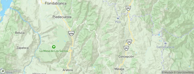 Guaca, Colombia Map