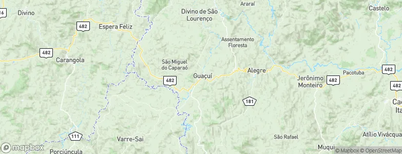 Guaçuí, Brazil Map