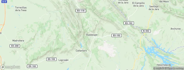 Guadalupe, Spain Map