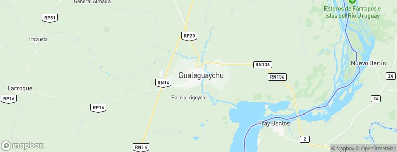 Gualeguaychú, Argentina Map