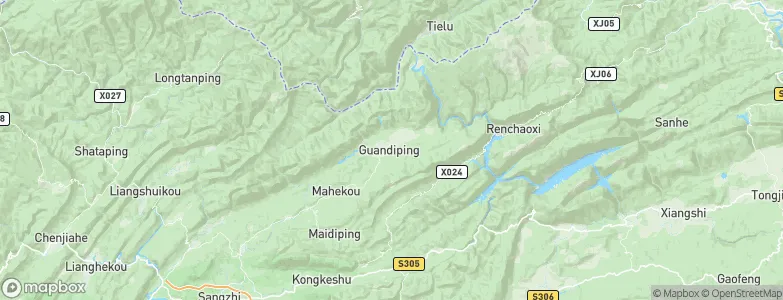 Guandiping, China Map