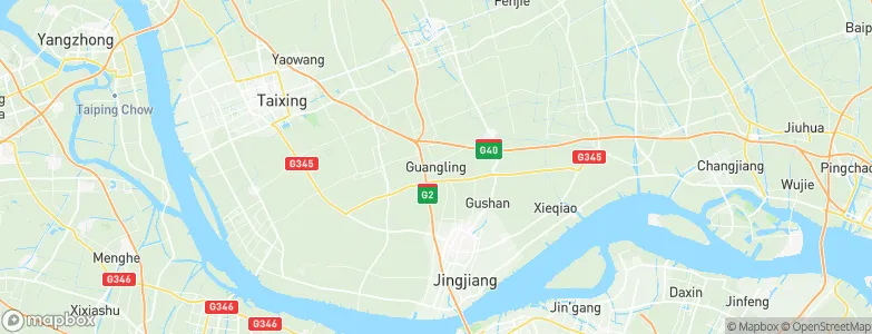 Guangling, China Map