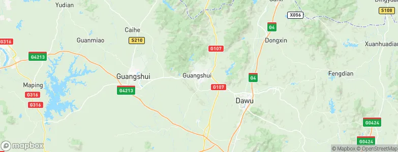 Guangshui, China Map
