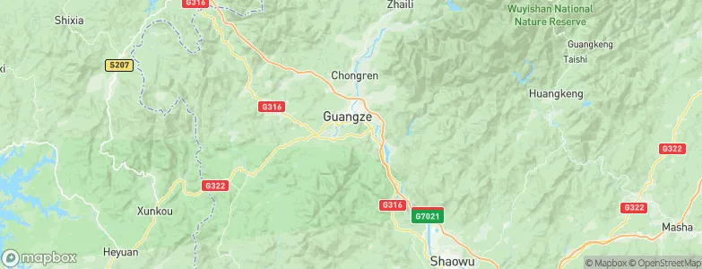 Guangze, China Map