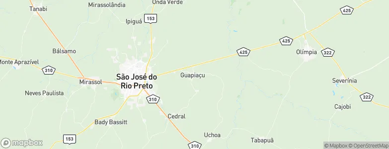 Guapiaçu, Brazil Map