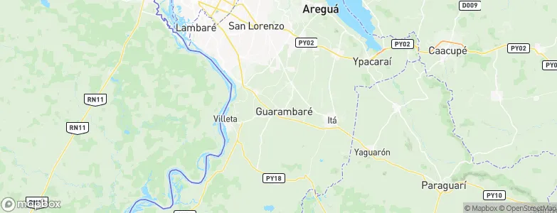 Guarambaré, Paraguay Map