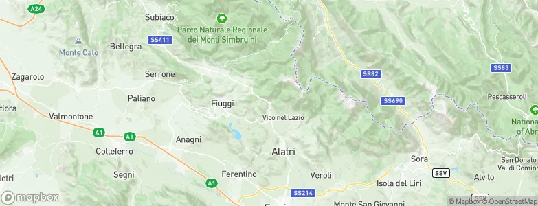 Guarcino, Italy Map