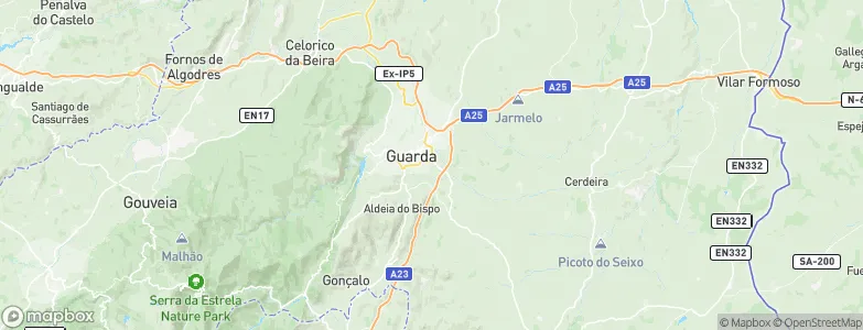 Guarda Municipality, Portugal Map